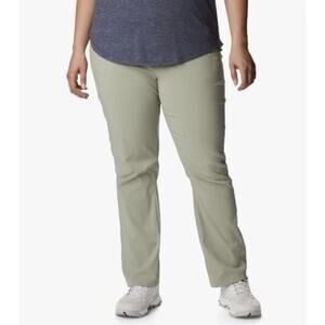 Columbia Women's On The Go Light Sage Green Outdoor Pants Hiking Sz 20W Gorpcore